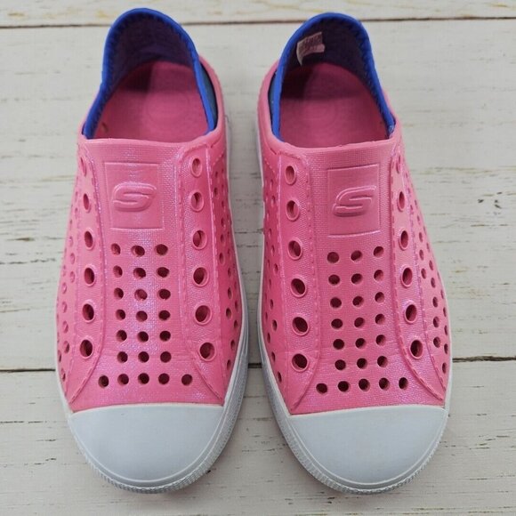 Skechers Foamies Guzman Steps Girls Slip On Rubber Waterproof Shoes Pink Size 13 - Picture 4 of 11